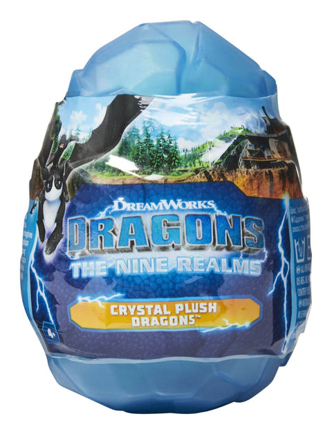 Dreamworks Dragons The Nine Realms Crystal Plush Dragons Eggs Assorted